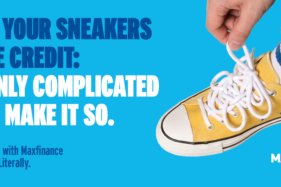 Tying your sneakers its like credit
